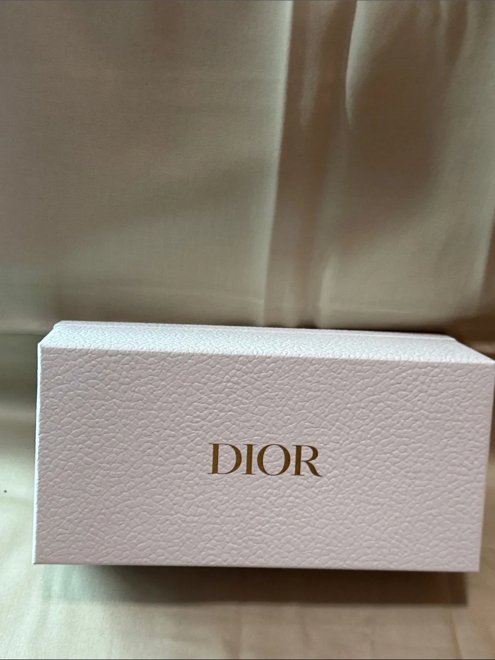 Dior Women's Rimless Sunglasses with Dark Blue Lenses and Gold Temples